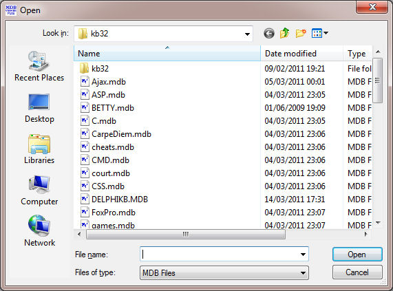 convert odb to mdb file