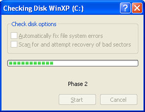 Check Disk WinXP