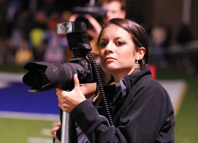 Girl photographing