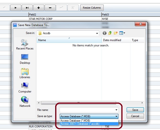 How to create MDB / Accdb database file