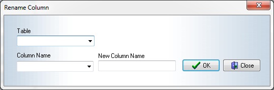 Rename a field column