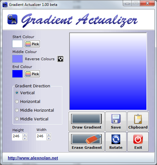 Gradient Actualizer - Free tool for creating gradients