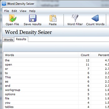 Word Density Seizer