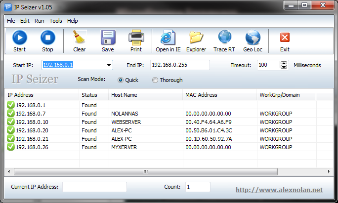 IP Seizer screenshot
