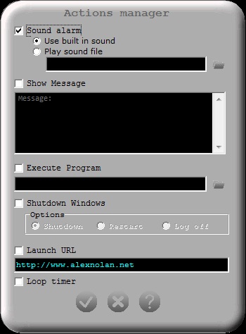 Actions manager