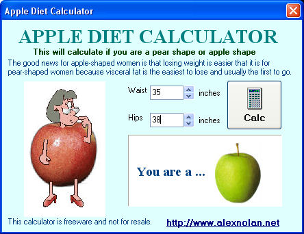 Apple diet calculator