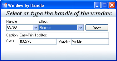 Window By Handle Dialog