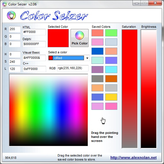 Color Seizer Pick Colors From The Screen