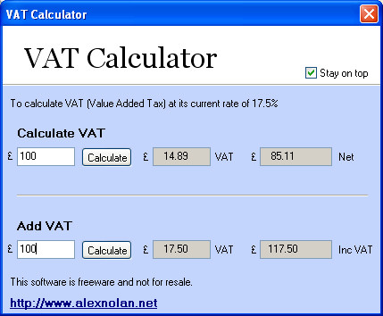VAT calculator
