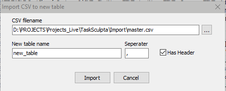 SQLite Import CSV Data